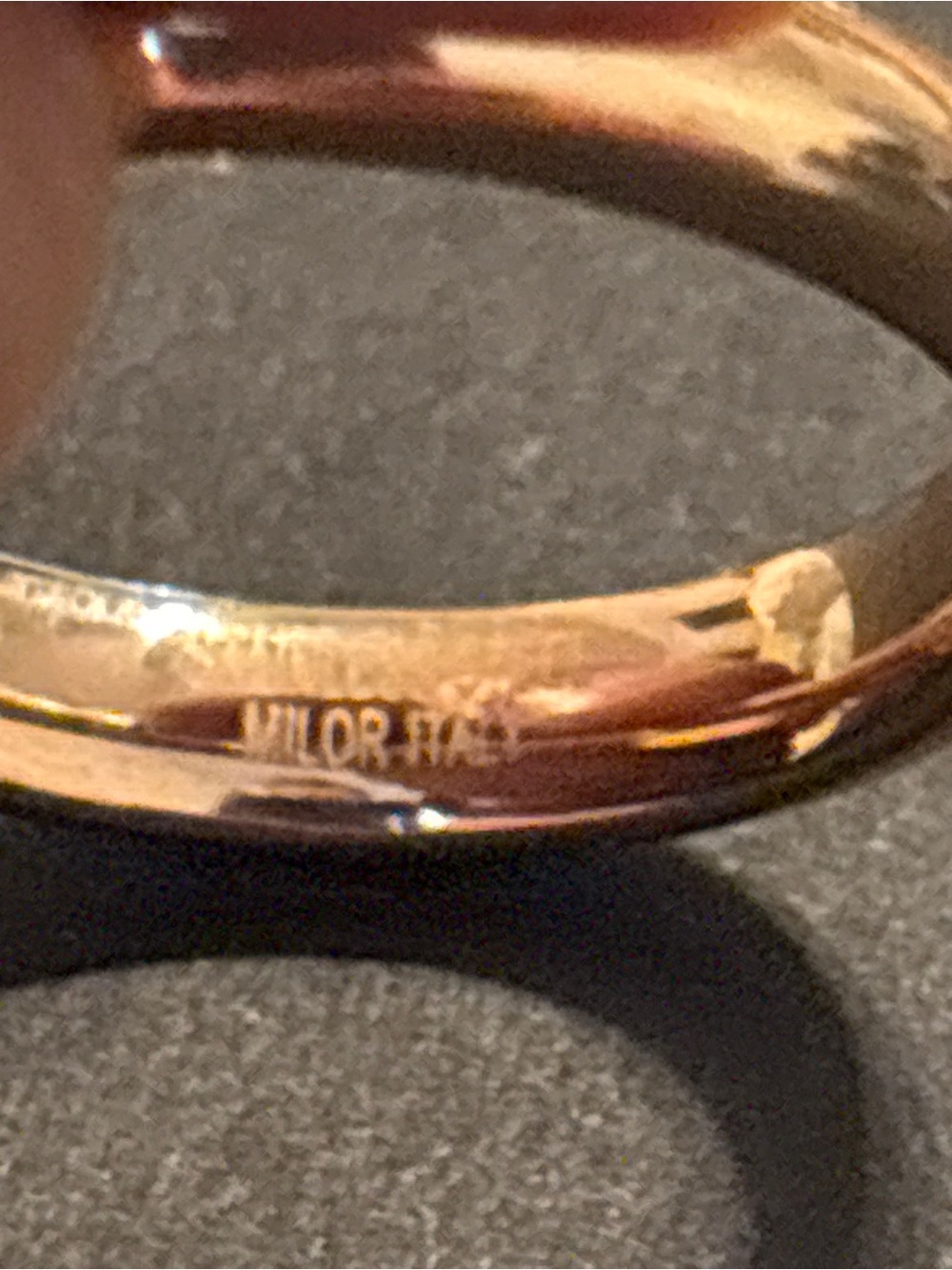 Milor Italy Signed Stacking Rings Set – Silver & Rose Gold Tone Size 9 - Picture 4 of 5